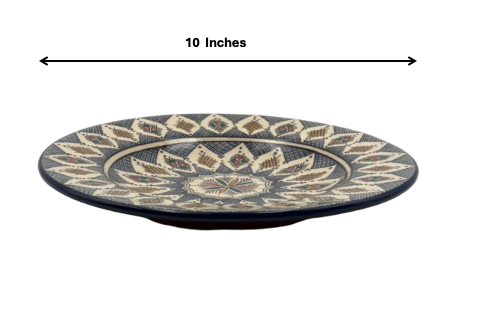 Beldi Carre Plate| Handcrafted Safi Clay Pottery – Natural Pigments & Traditional Moroccan Craftsmanship