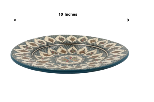Beldi Carre Plate| Handcrafted Safi Clay Pottery – Natural Pigments & Traditional Moroccan Craftsmanship