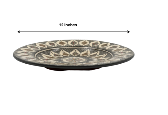 Beldi Carre Plate| Handcrafted Safi Clay Pottery – Natural Pigments & Traditional Moroccan Craftsmanship