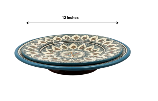 Beldi Carre Plate| Handcrafted Safi Clay Pottery – Natural Pigments & Traditional Moroccan Craftsmanship