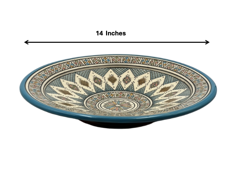 Beldi Carre Plate| Handcrafted Safi Clay Pottery – Natural Pigments & Traditional Moroccan Craftsmanship