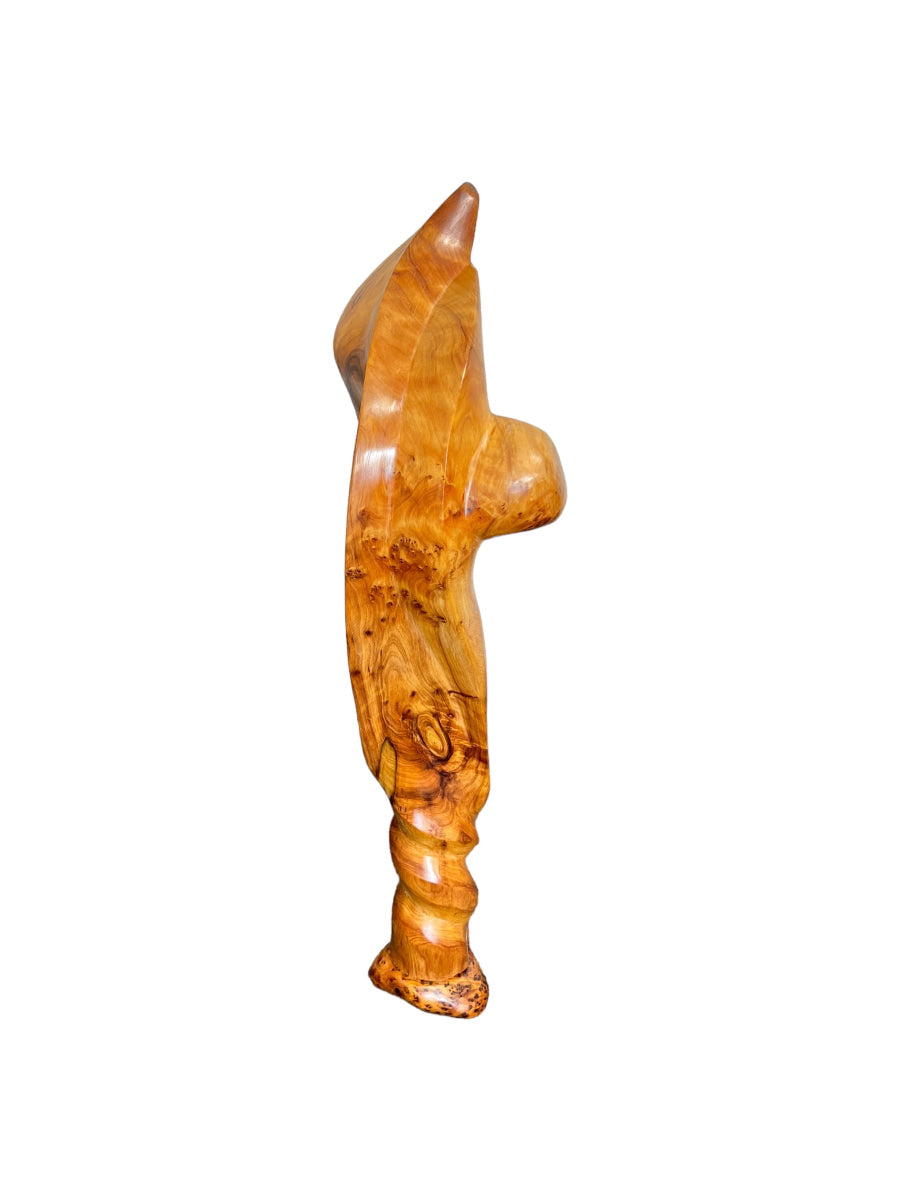 Arar Cobra Sculpture | Handcrafted Arar Thuya Wood Decor – Unique Moroccan Wood