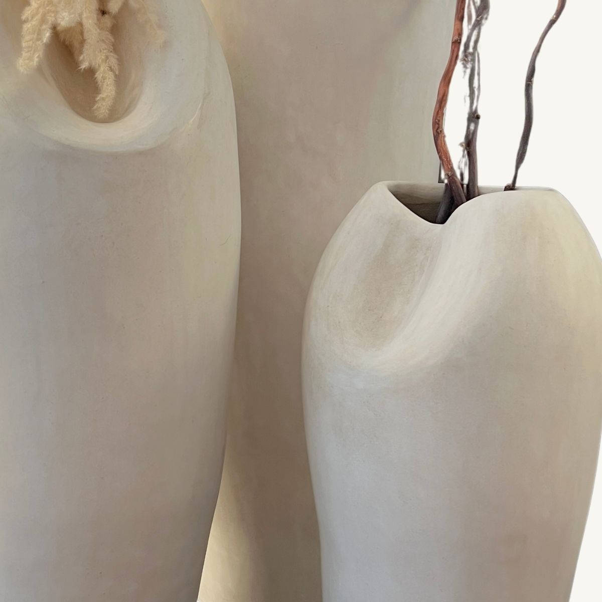 Tad Serena | Handmade Moroccan Tadelakt sculptural vase set