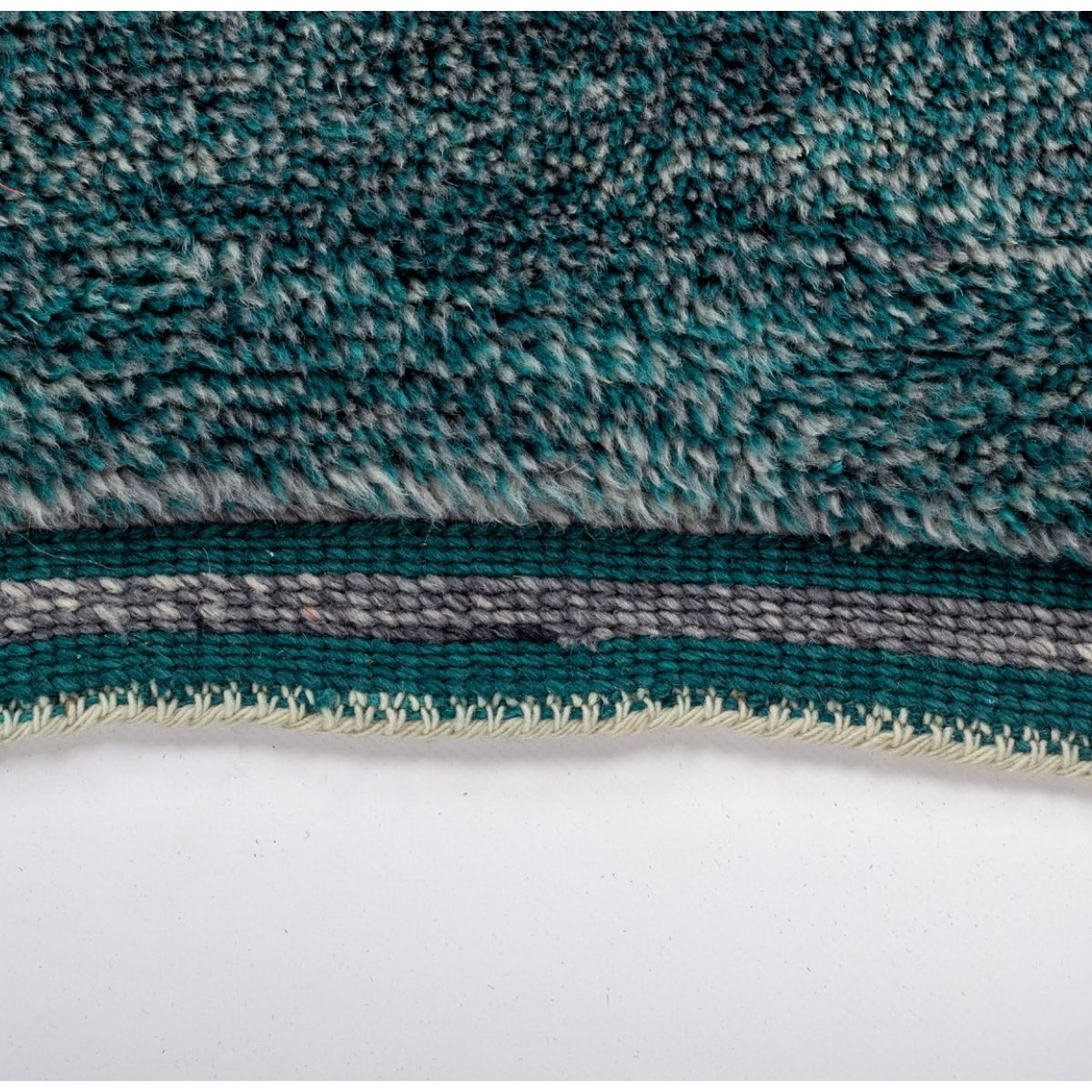 Green Moroccan Wool Rug – Handwoven – Ourika