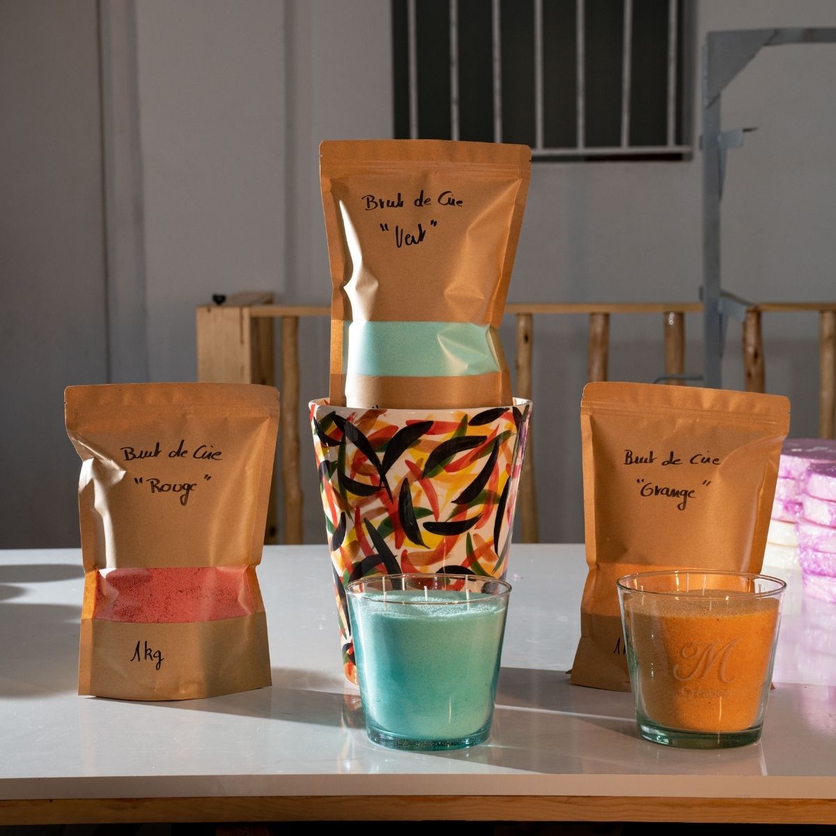Discover the Dary Living Colored Sand Wax Collection — a curated palette of richly pigmented, plant-based waxes designed for elegant ambiance and sustainable beauty. Housed in minimalist glass containers, each candle offers a clean, radiant burn. You can choose the color that fits your mood or special occasion, making each moment uniquely yours. The included refill package allows you to effortlessly replenish your favorite scents and colors, blending conscious luxury with timeless design.