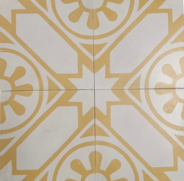 Handcrafted Moroccan Zellige Hiba 4" x 4" Tiles – Eco-Friendly & Durable