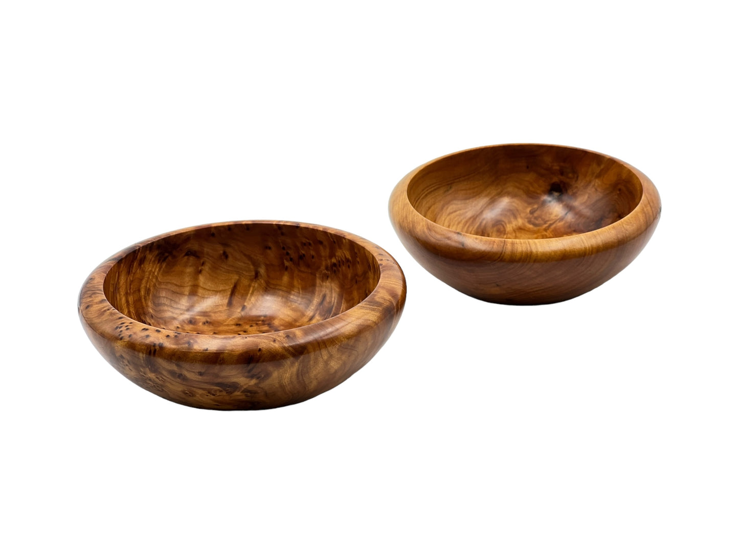 Arar Bowls (Set of 6) | Handcrafted Arar Thuya Wood Decor – Unique Moroccan Wood