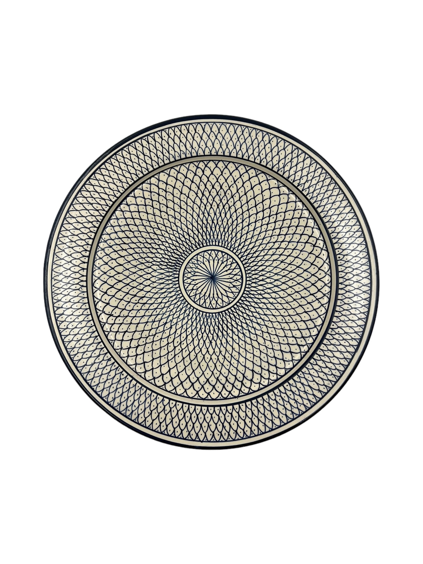 Beldi Shada Plate| Handcrafted Safi Clay Pottery – Natural Pigments & Traditional Moroccan Craftsmanship