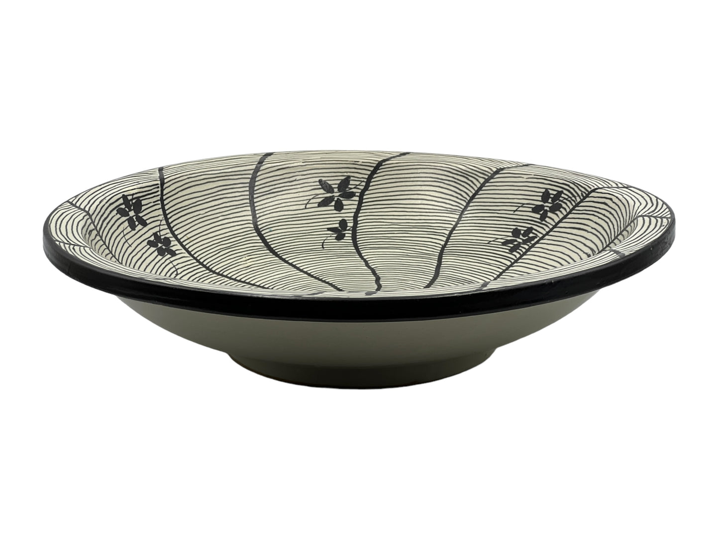 Fez Rbatiya Plate | Handcrafted Fez Clay Pottery – Natural Pigments & Traditional Moroccan Craftsmanship