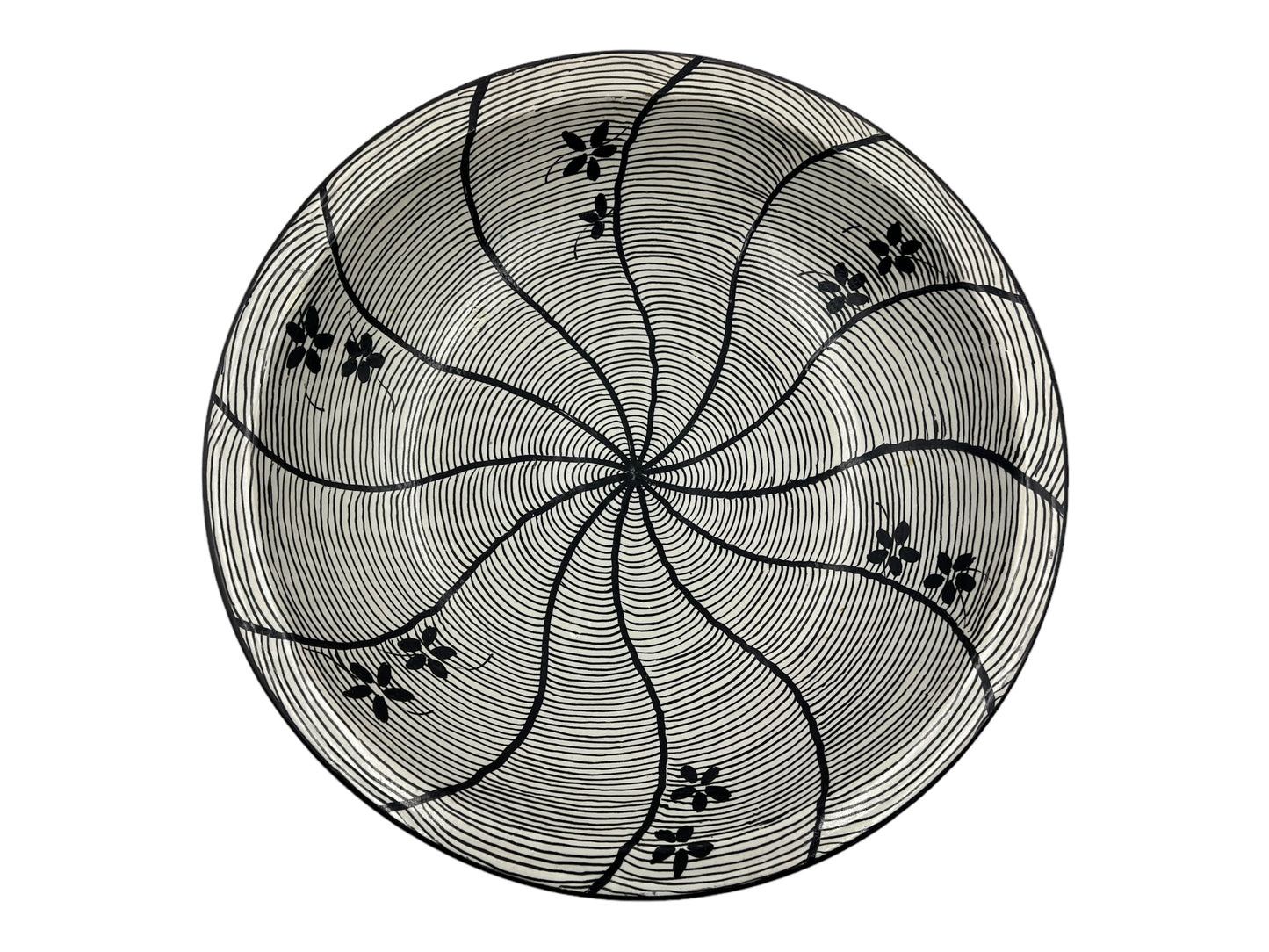 Fez Rbatiya Plate | Handcrafted Fez Clay Pottery – Natural Pigments & Traditional Moroccan Craftsmanship