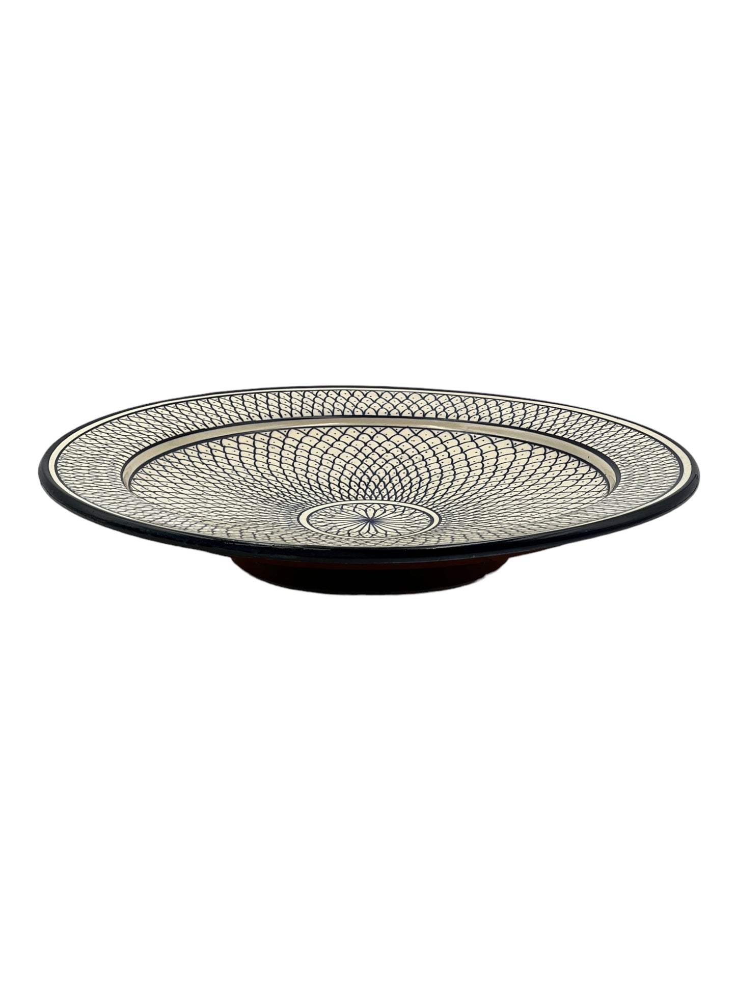 Beldi Shada Plate| Handcrafted Safi Clay Pottery – Natural Pigments & Traditional Moroccan Craftsmanship