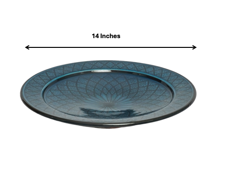 Beldi Qoba Plate| Handcrafted Safi Clay Pottery – Natural Pigments & Traditional Moroccan Craftsmanship