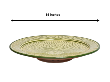 Beldi Shada Plate| Handcrafted Safi Clay Pottery – Natural Pigments & Traditional Moroccan Craftsmanship