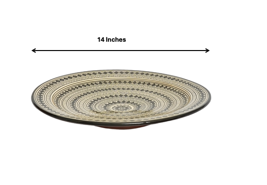 Beldi Alma Plate| Handcrafted Safi Clay Pottery – Natural Pigments & Traditional Moroccan Craftsmanship