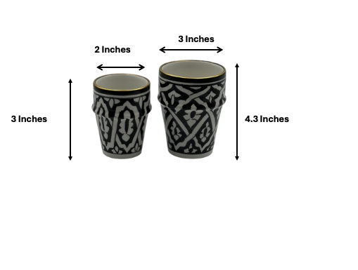 Chic Cup Fassi | Handcrafted White Clay Vase – Natural Dyes with Real Gold Foil, Modern Chic Design