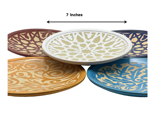 Fez Chisel Black Plate | Handcrafted Fez Clay Pottery – Natural Pigments & Traditional Moroccan Craftsmanship