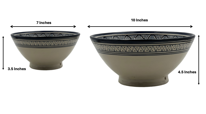 Beldi Doda Bowl | Handcrafted Safi Clay Pottery – Natural Pigments & Traditional Moroccan Craftsmanship