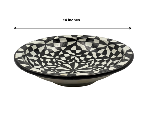 Fez Melange Plate | Handcrafted Fez Clay Pottery – Natural Pigments & Traditional Moroccan Craftsmanship