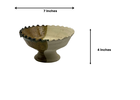 Tam Jagged Edge Bowl | Tamegroute half-glazed pottery bowl