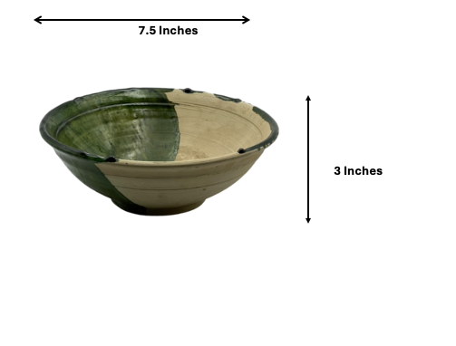 Tam Half Glazed Medium Bowl