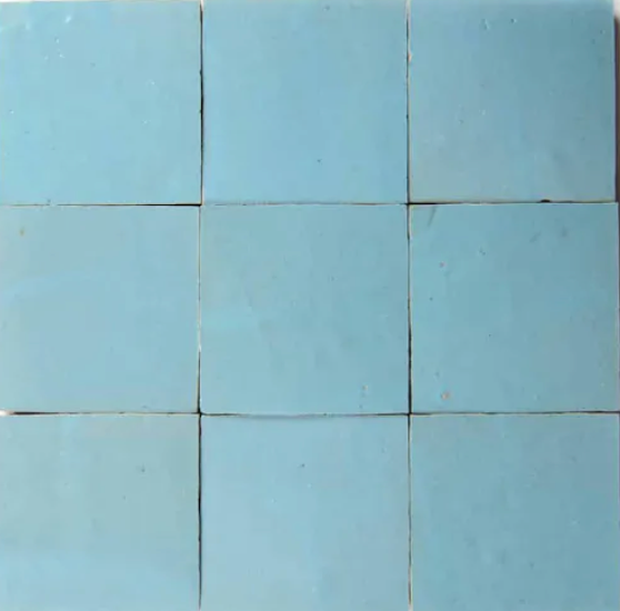 Handcrafted Moroccan Zellige Arcadia Blue 4" x 4" Tiles – Eco-Friendly & Durable (Coming Soon)