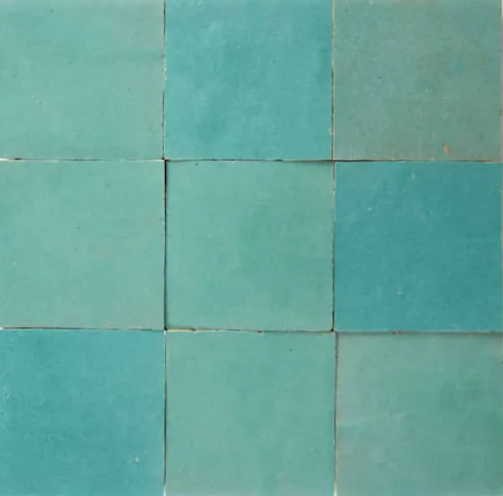 Handcrafted Moroccan Zellige Tulum Bejamt 2" x 6" Tiles – Eco-Friendly & Durable