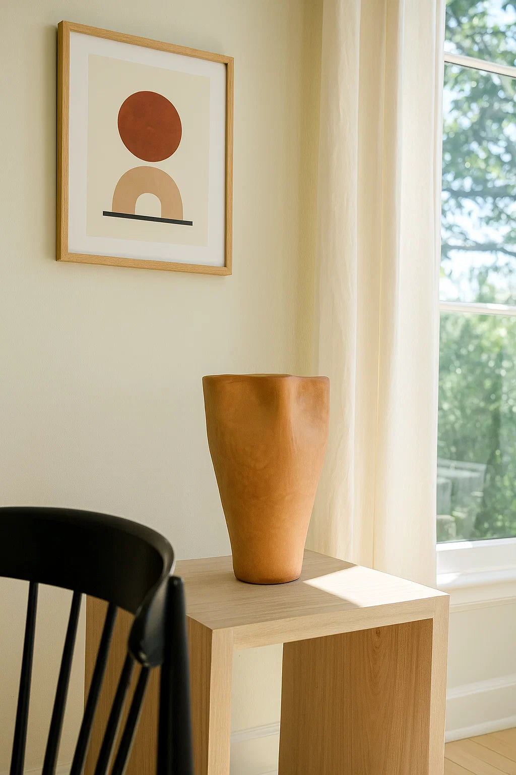 Tad Iza Vase | Moroccan Tadelakt organic form plaster vase