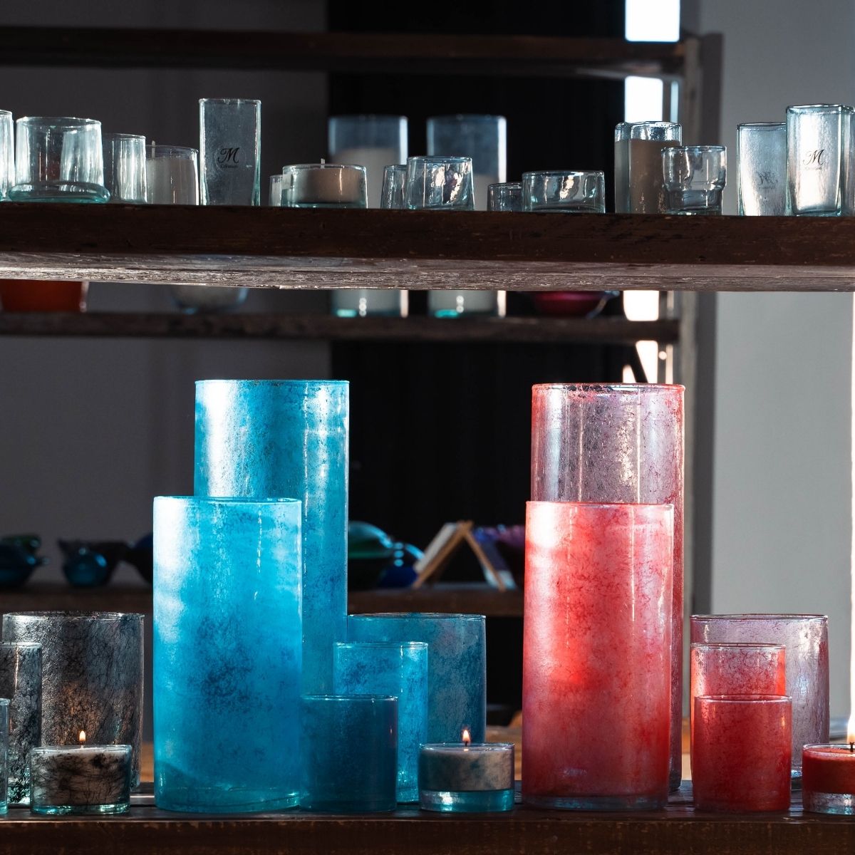 Solune Candle in Recycled Glass – Handmade in Marrakesh with Botanical Oils