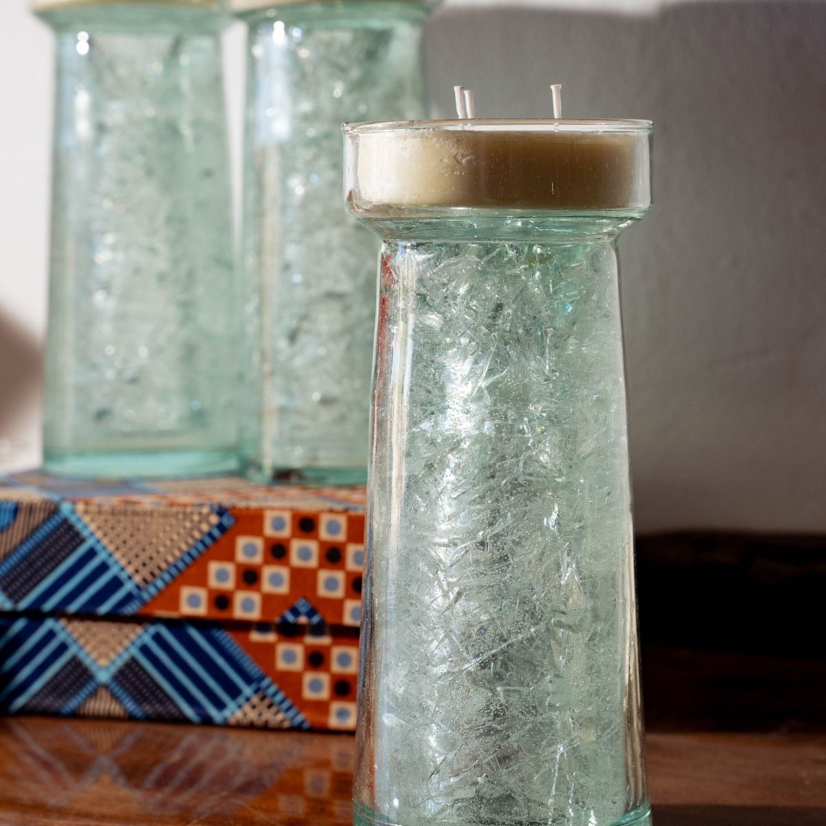 Lumiere Fare Candle in Recycled Glass – Handmade in Marrakesh with Botanical Oils