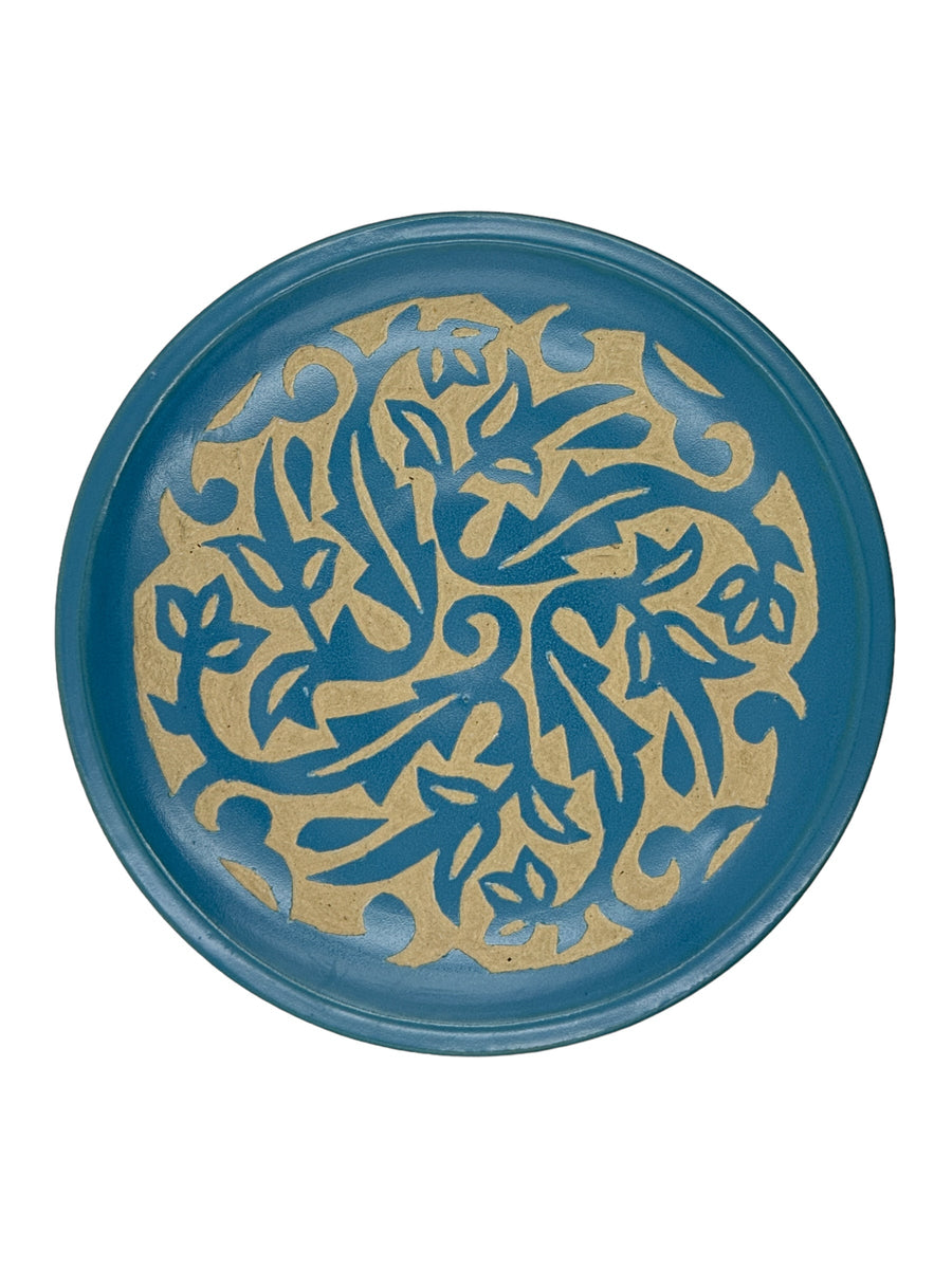 Fez Chisel Turquoise Plate | Handcrafted Fez Clay Pottery – Natural Pi ...