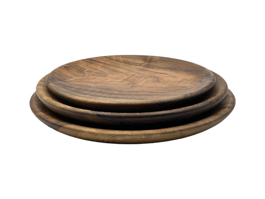 Walnut Plate (Set of 3)