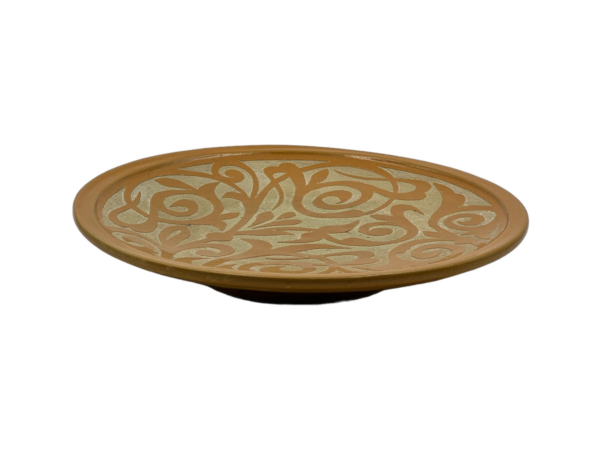 Fez Chisel Sahara Plate | Handcrafted Fez Clay Pottery – Natural Pigme ...