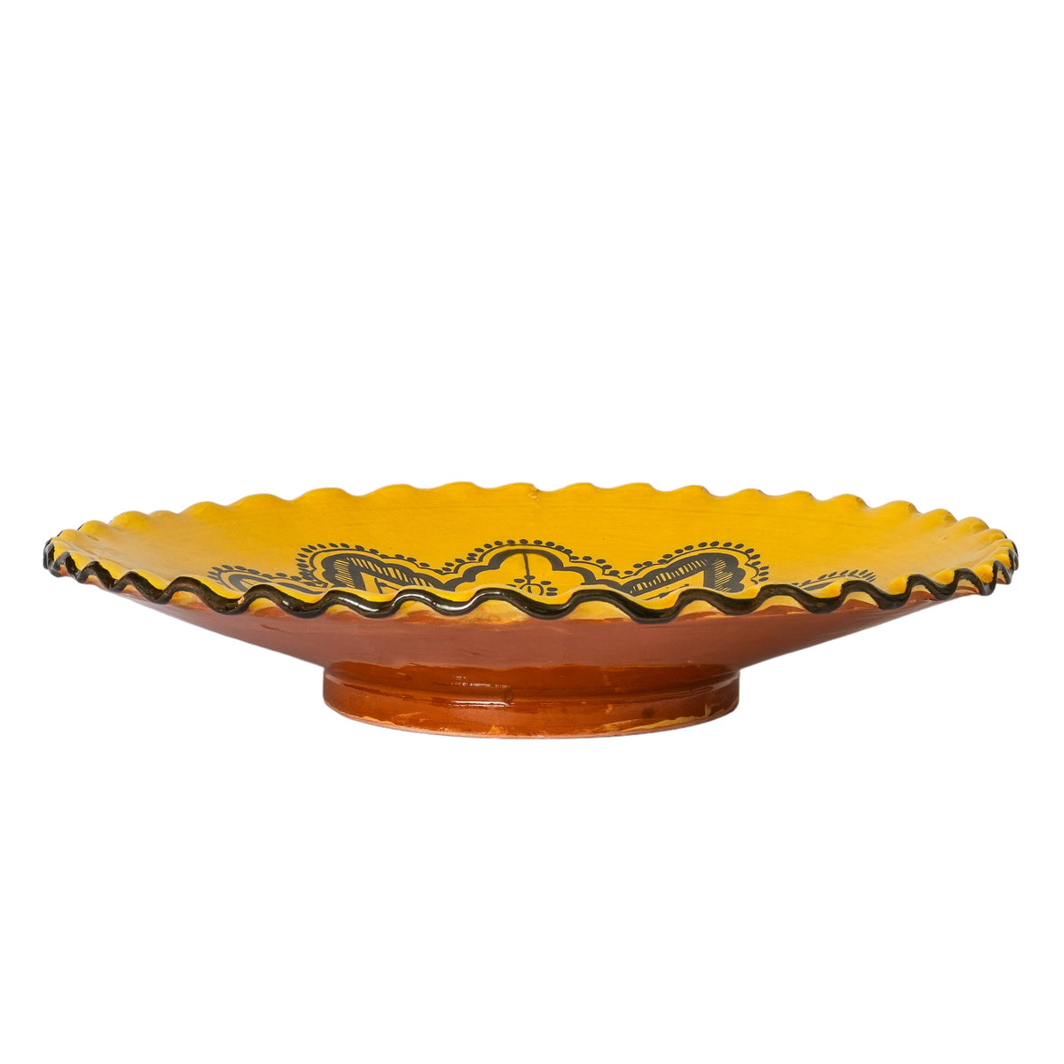 Beldi Warda Plate| Handcrafted Safi Clay Pottery – Natural Pigments ...