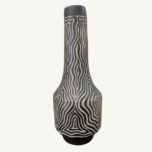 Chisel Najma | Large Handmade Moroccan Pottery Vase for Home Decor – Sustainable Artisan Ceramic