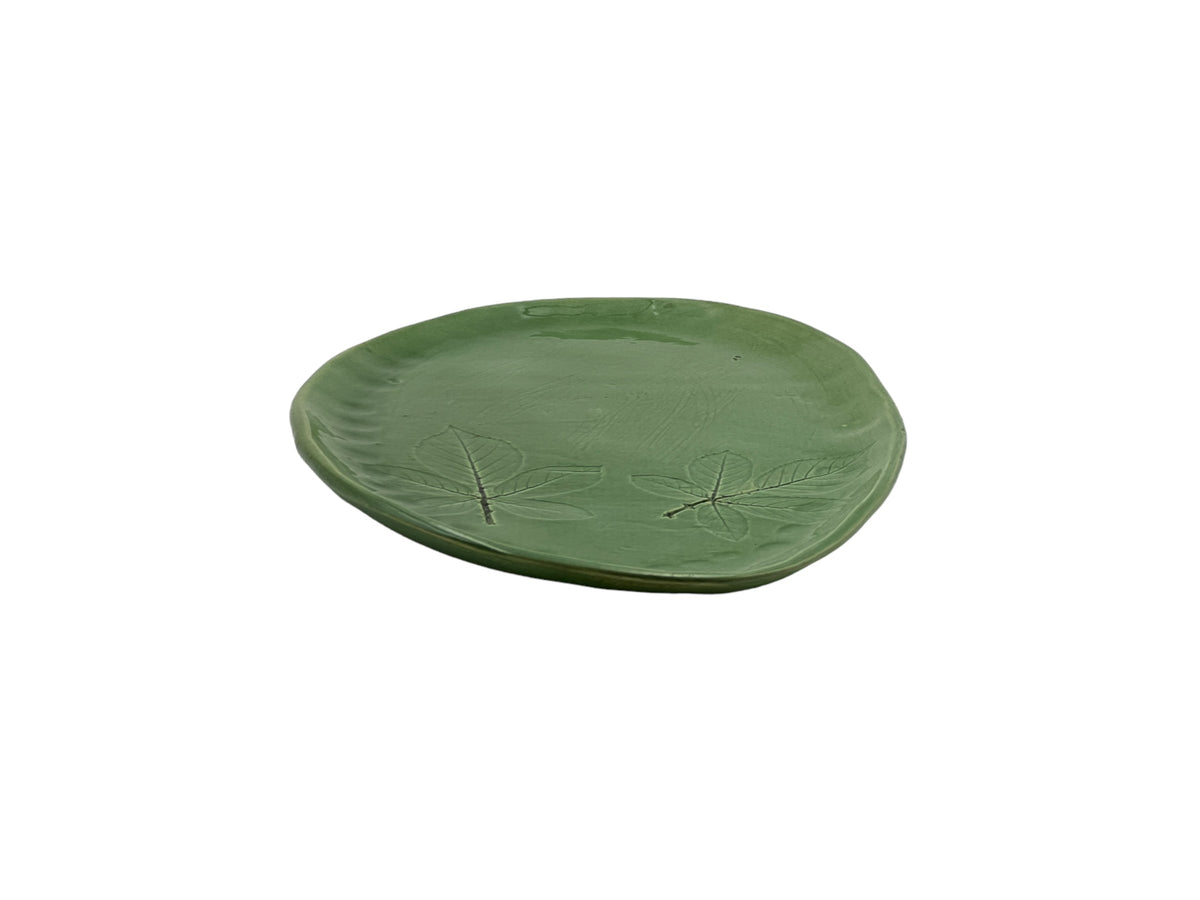 Stella Mint Oval Plate | Handcrafted Marrakesh Clay Pottery – Natural ...