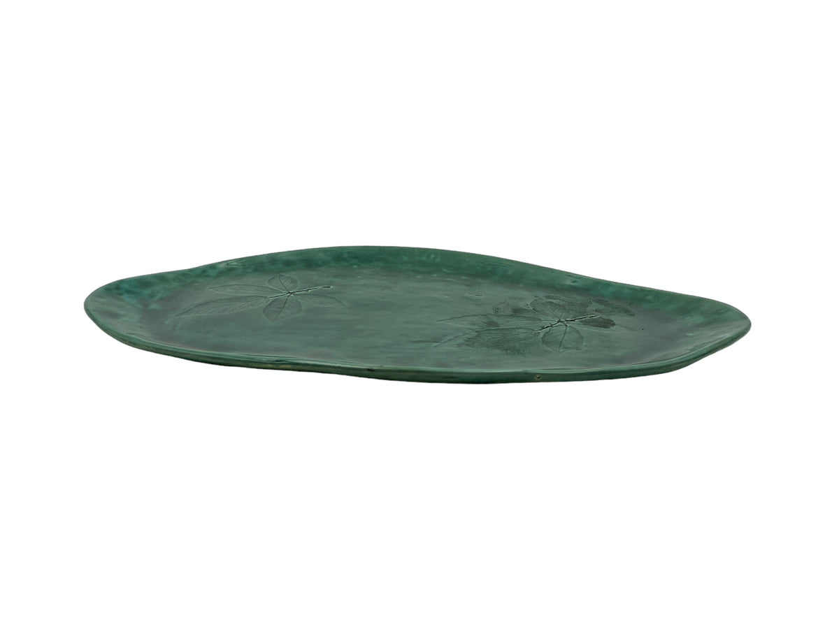 Stella Emerald Hana Plate | Handcrafted Marrakesh Clay Pottery – Natur ...