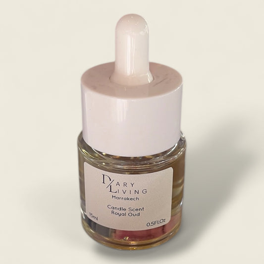 Royal Oud is a premium pure candle essential oil expertly distilled from organically grown botanicals in the lush Ourika Valley, Marrakesh, Morocco. This natural candle oil captures a rich, warm, and soothing aroma, making it perfect for aromatherapy, natural skincare, and creating calming home environments. Experience authentic Moroccan botanical essence with Royal Oud, sustainably crafted for wellness and luxury.