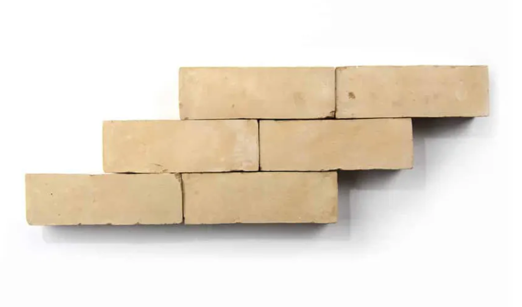 Handcrafted Moroccan Zellige Unglazed Natural Bejamt 2" x 6" Tiles – Eco-Friendly & Durable