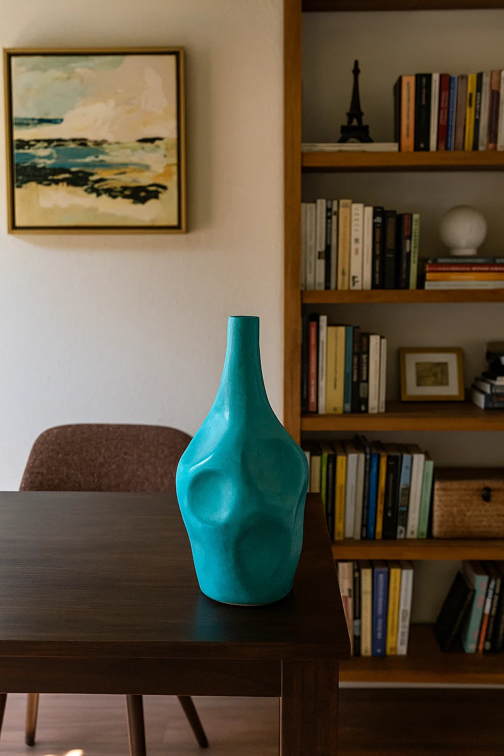 Tad Benita Vase | Moroccan Tadelakt contemporary smooth plaster vase