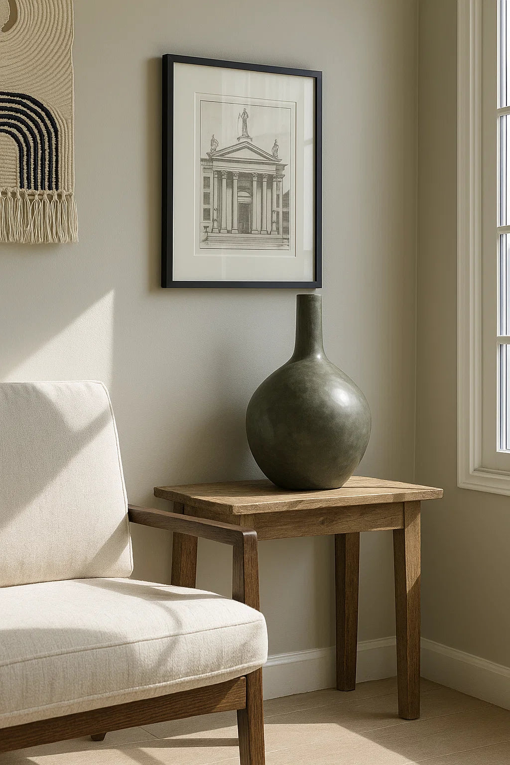 Tad Lola Vase | Moroccan Tadelakt minimalist smooth plaster vase