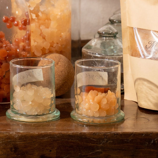 Jomana Candle in Recycled Glass – Handmade in Marrakesh with Botanical Oils